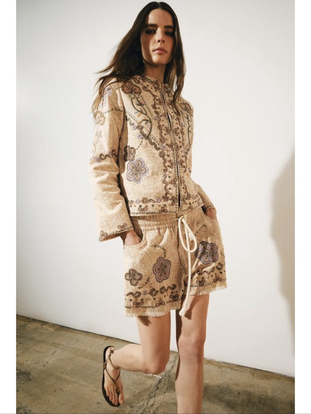 ZARA ZW COLLECTION EMBROIDERED JACKET